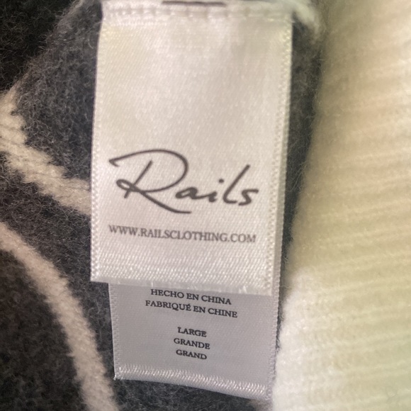 NEW Rails Lana Mixed Abstract Tiger Cashmere Blend Sweater in Large - Picture 9 of 10